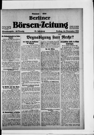 Berliner Börsen-Zeitung vom 24.12.1926