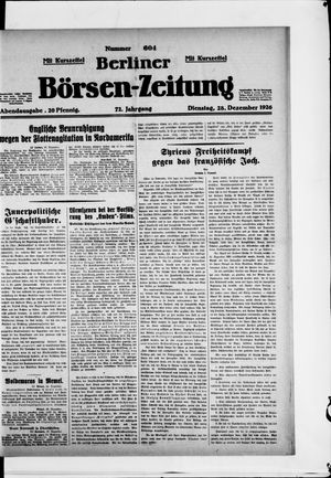 Berliner Börsen-Zeitung vom 28.12.1926