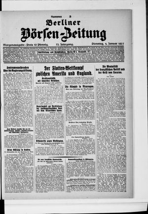 Berliner Börsen-Zeitung vom 04.01.1927