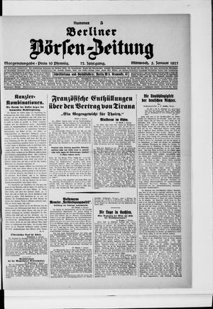 Berliner Börsen-Zeitung vom 05.01.1927
