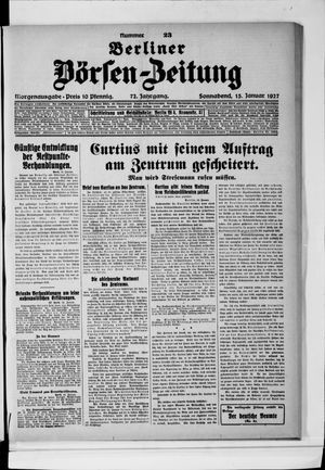 Berliner Börsen-Zeitung on Jan 15, 1927