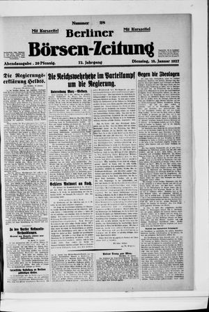 Berliner Börsen-Zeitung vom 18.01.1927