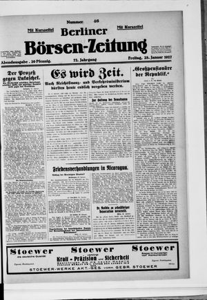 Berliner Börsen-Zeitung vom 28.01.1927