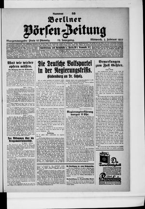 Berliner Börsen-Zeitung on Feb 2, 1927