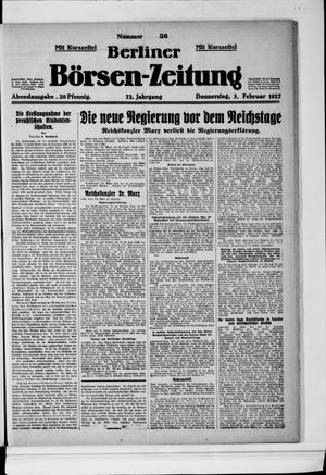 Berliner Börsen-Zeitung on Feb 3, 1927