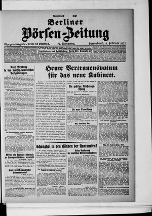 Berliner Börsen-Zeitung vom 05.02.1927
