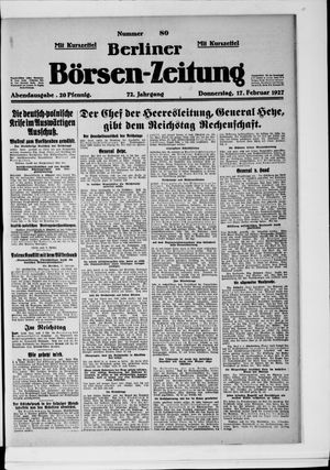 Berliner Börsen-Zeitung on Feb 17, 1927