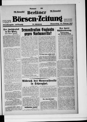 Berliner Börsen-Zeitung on Feb 24, 1927