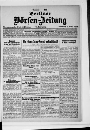 Berliner Börsen-Zeitung on Mar 2, 1927