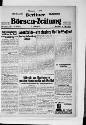 Berliner Börsen-Zeitung vom 04.03.1927