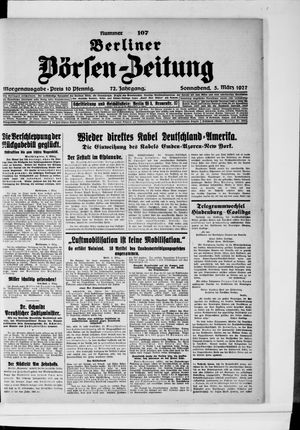 Berliner Börsen-Zeitung vom 05.03.1927
