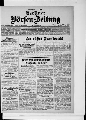 Berliner Börsen-Zeitung vom 08.03.1927