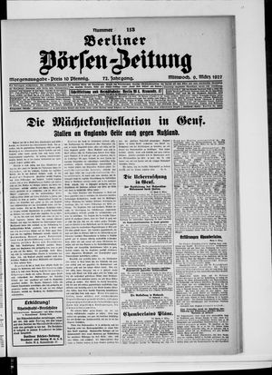 Berliner Börsen-Zeitung vom 09.03.1927
