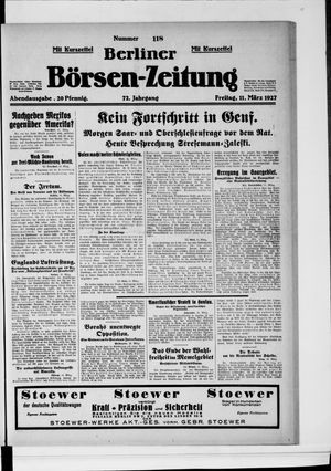 Berliner Börsen-Zeitung on Mar 11, 1927