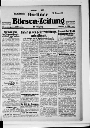 Berliner Börsen-Zeitung vom 14.03.1927
