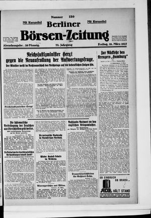 Berliner Börsen-Zeitung vom 18.03.1927
