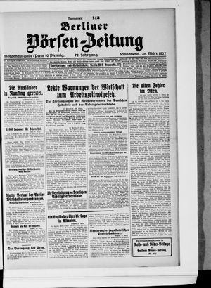 Berliner Börsen-Zeitung on Mar 26, 1927
