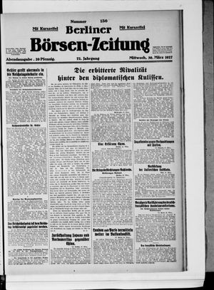 Berliner Börsen-Zeitung on Mar 30, 1927