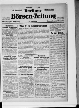 Berliner Börsen-Zeitung on Mar 31, 1927