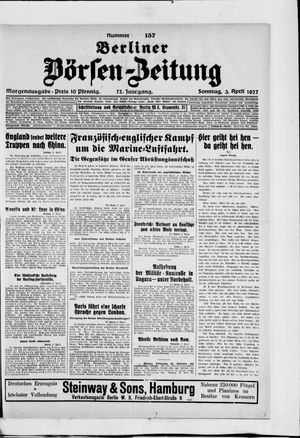 Berliner Börsen-Zeitung vom 03.04.1927