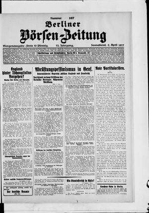 Berliner Börsen-Zeitung on Apr 9, 1927