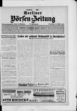 Berliner Börsen-Zeitung on Apr 10, 1927