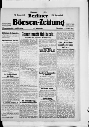 Berliner Börsen-Zeitung on Apr 12, 1927
