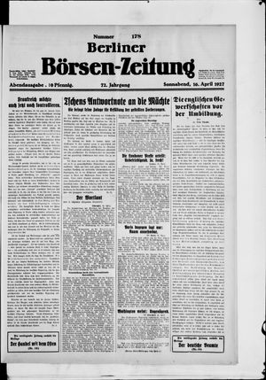 Berliner Börsen-Zeitung on Apr 16, 1927