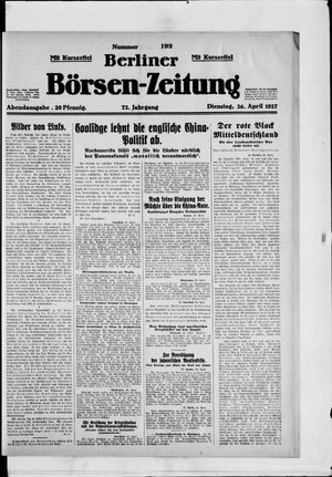 Berliner Börsen-Zeitung vom 26.04.1927