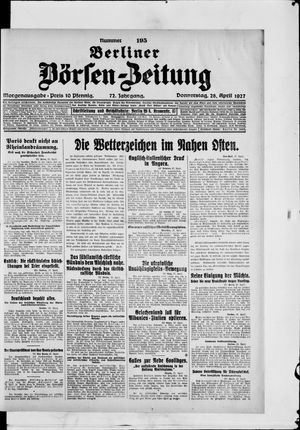 Berliner Börsen-Zeitung vom 28.04.1927