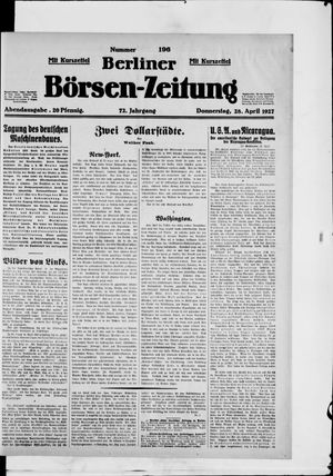 Berliner Börsen-Zeitung vom 28.04.1927