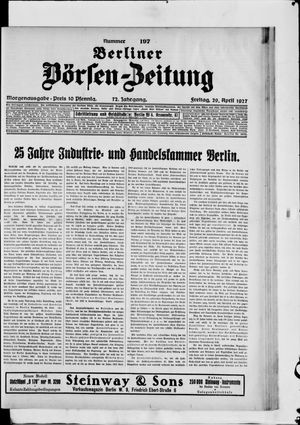 Berliner Börsen-Zeitung vom 29.04.1927