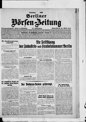 Berliner Börsen-Zeitung vom 30.04.1927