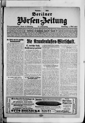 Berliner Börsen-Zeitung vom 01.05.1927