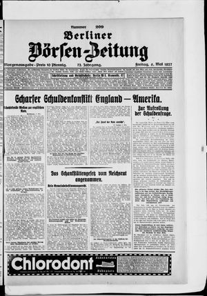 Berliner Börsen-Zeitung vom 06.05.1927