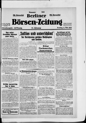 Berliner Börsen-Zeitung vom 06.05.1927