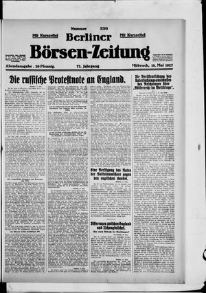 Berliner Börsen-Zeitung vom 18.05.1927