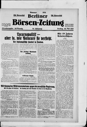 Berliner Börsen-Zeitung vom 20.05.1927