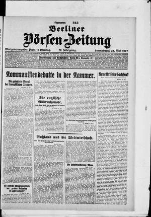 Berliner Börsen-Zeitung vom 28.05.1927
