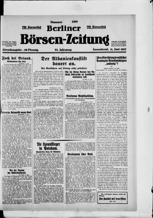 Berliner Börsen-Zeitung vom 11.06.1927