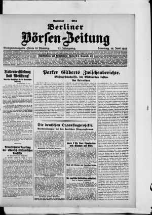 Berliner Börsen-Zeitung vom 19.06.1927