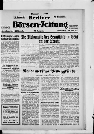 Berliner Börsen-Zeitung vom 23.06.1927