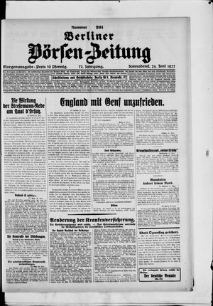 Berliner Börsen-Zeitung vom 25.06.1927