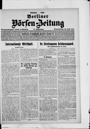 Berliner Börsen-Zeitung vom 30.06.1927