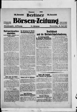 Berliner Börsen-Zeitung on Jun 30, 1927