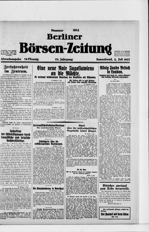 Berliner Börsen-Zeitung on Jul 2, 1927