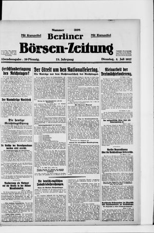 Berliner Börsen-Zeitung vom 05.07.1927