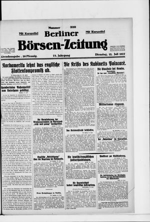 Berliner Börsen-Zeitung vom 12.07.1927