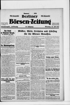 Berliner Börsen-Zeitung vom 19.07.1927