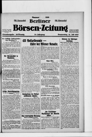 Berliner Börsen-Zeitung vom 21.07.1927